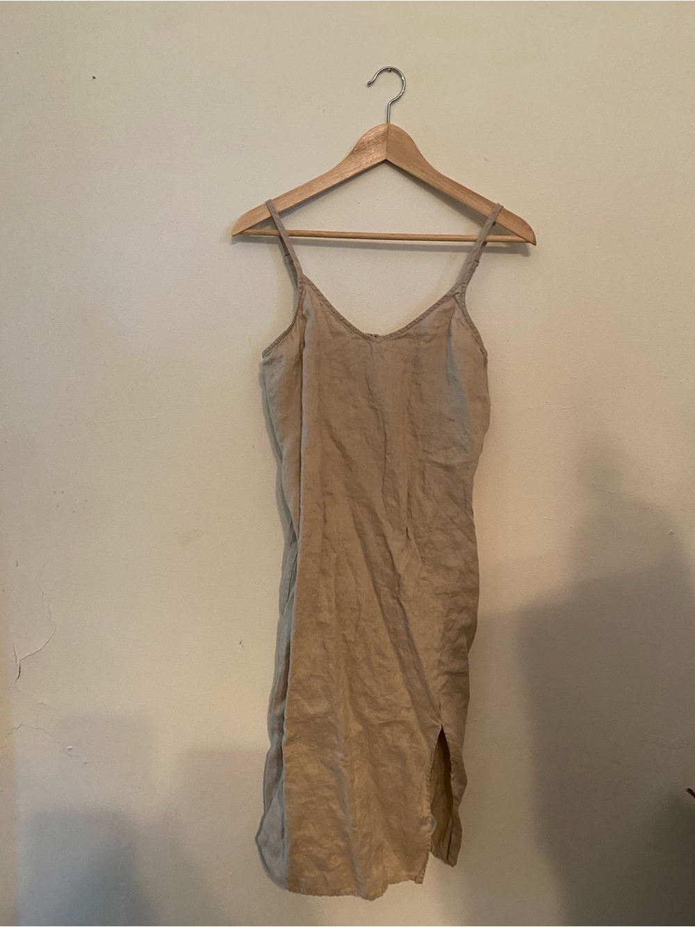 Rachel Zoe Beige Linen Slip Dress